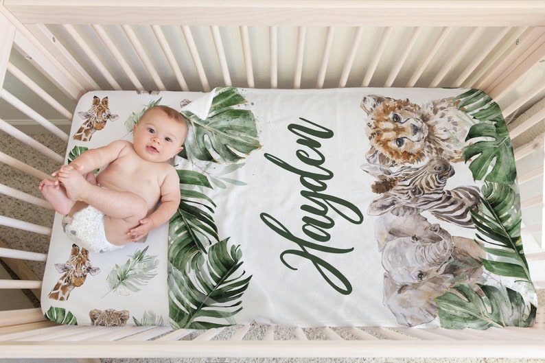 Safari Crib Bedding Set Baby Boy Bedding Crib Bedding Set Etsy