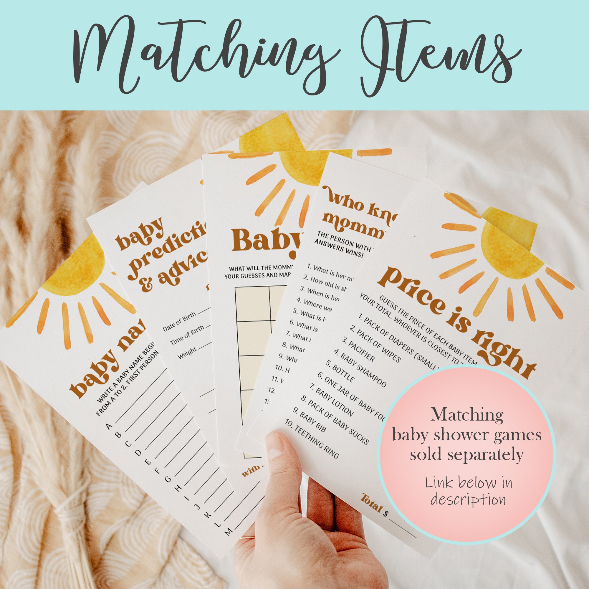Sun Raffle Code Sun Baby Shower Diaper Raffle Tickets, Here Comes the Son Baby Shower ...