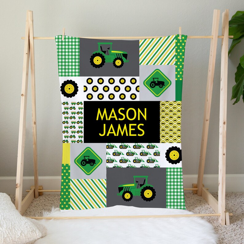 MINI Crib Bedding Set Tractor Crib Bedding Set Baby Boy Crib Etsy