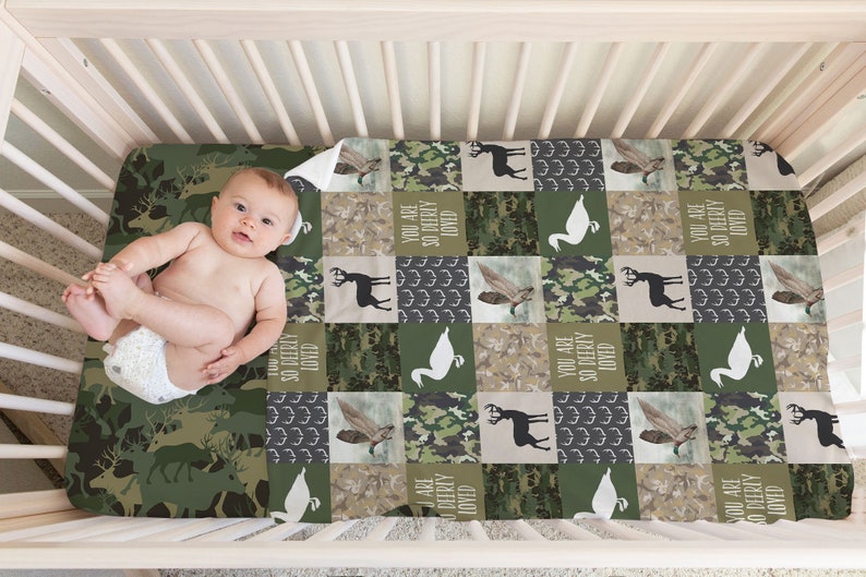 Deer Camo Baby Bedding Duck Hunting Baby Bedding Baby Boy Etsy Sweden