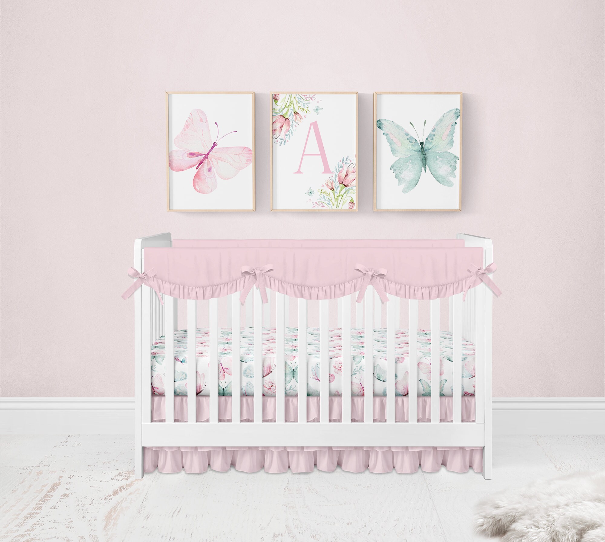 Butterfly Nursery Prints, Set of 3 Personalized Nursery Prints ...