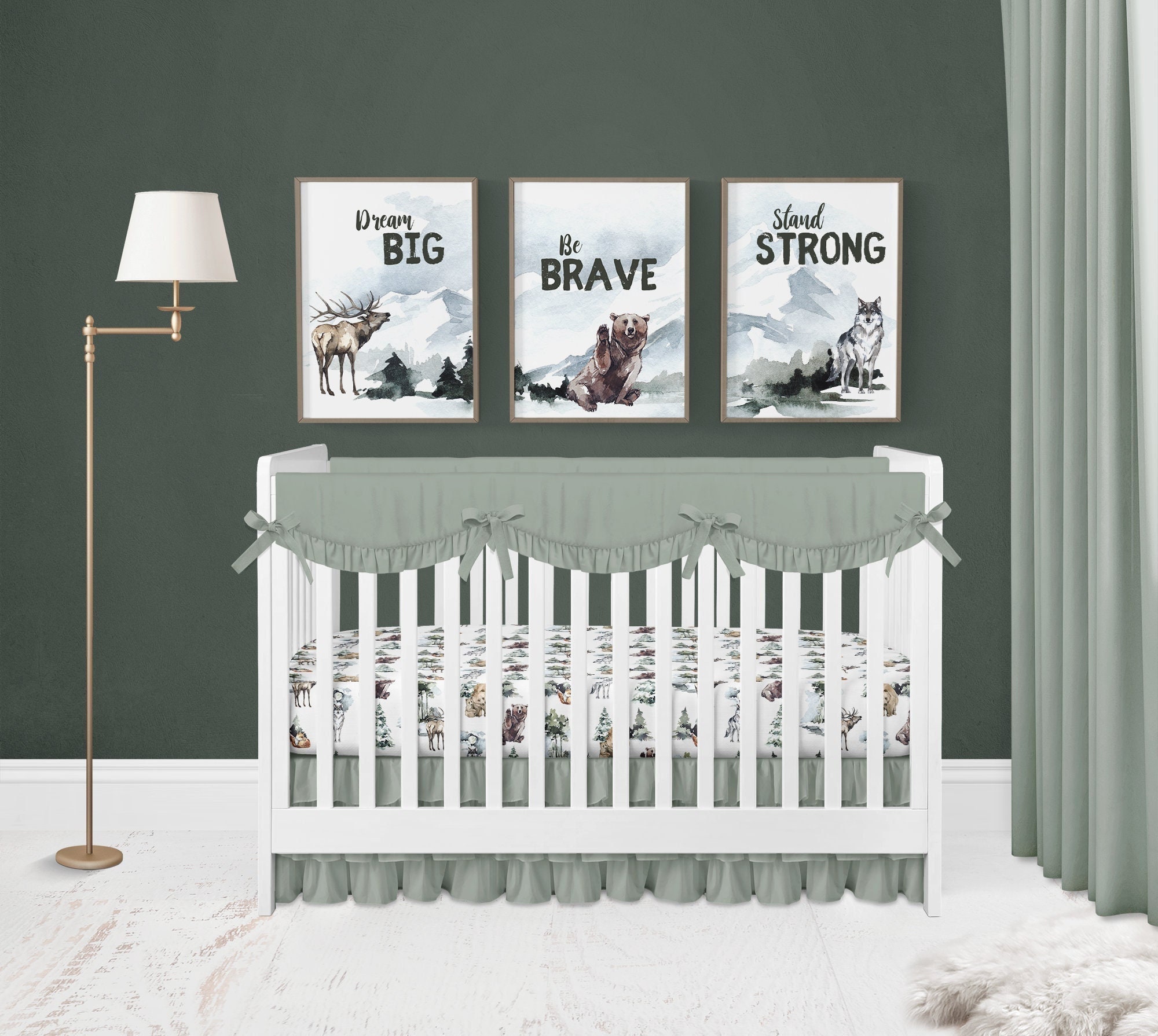 Forest Nursery Prints Forest Nursery Decor Set of 3 Prints Baby