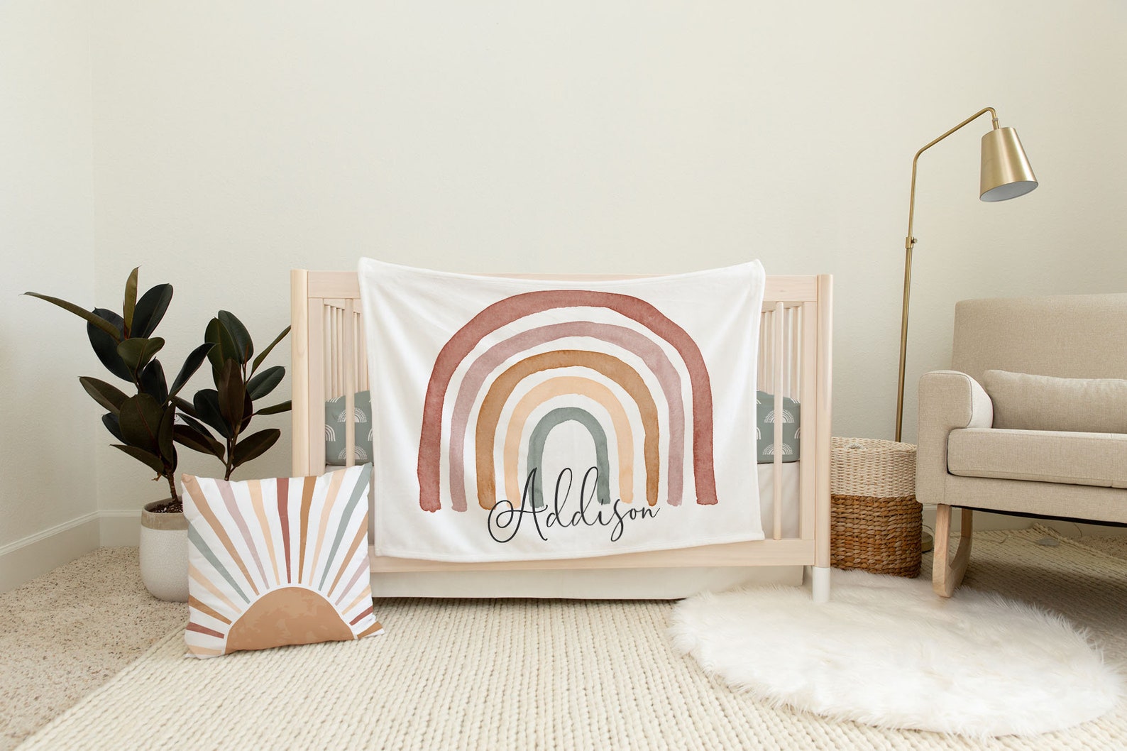 Boho Crib Bedding Set Rainbow Crib Bedding You Are My Etsy