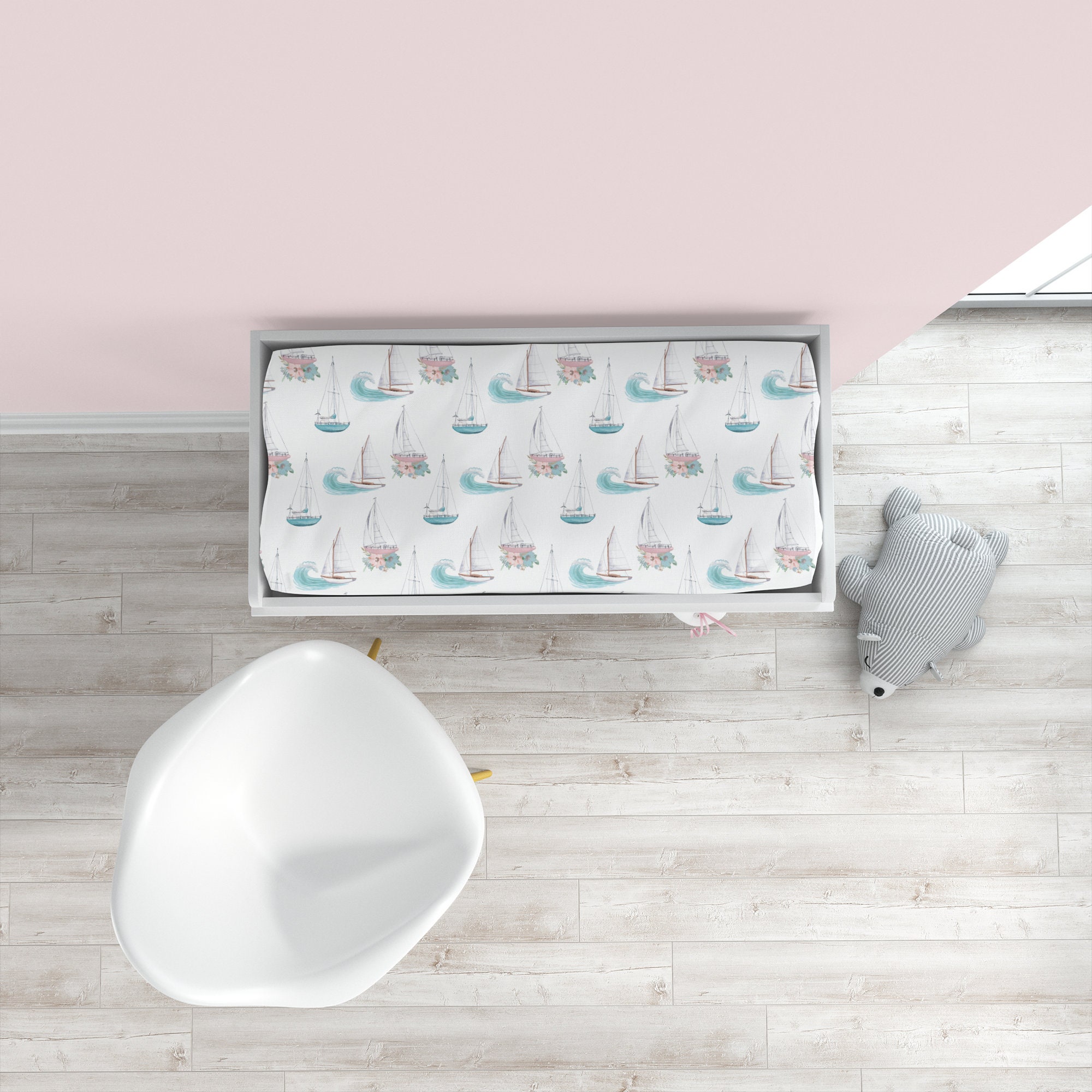 Sailboat Crib Bedding Set Crib Bedding Set Girl Sailboat Etsy