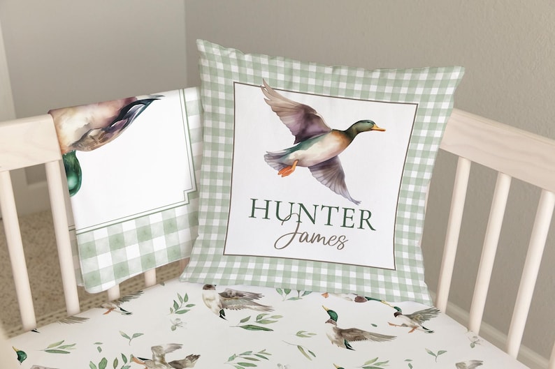 Mallard Duck Crib Bedding Set Boy, Baby Boy Crib Bedding, Duck Hunting ...