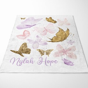 Crib Bedding Set-Cute Butterfly Pink & Stripe