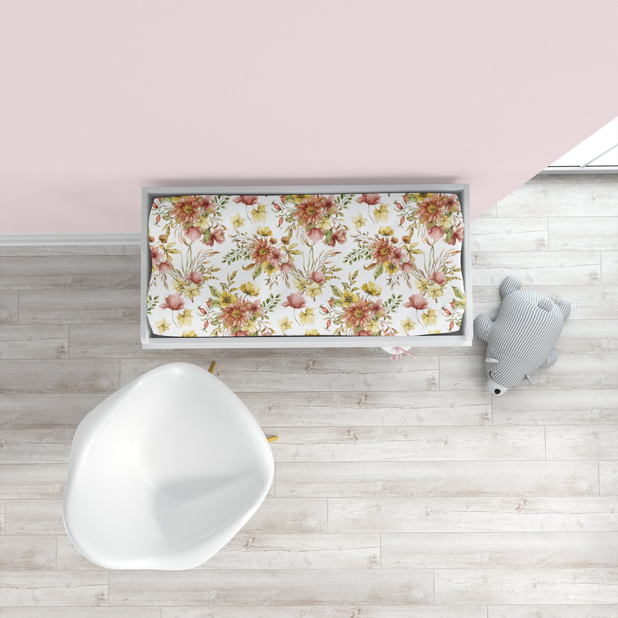 Vintage Floral Bedding Crib Girl Nursery Bedding Set Boho Etsy.de