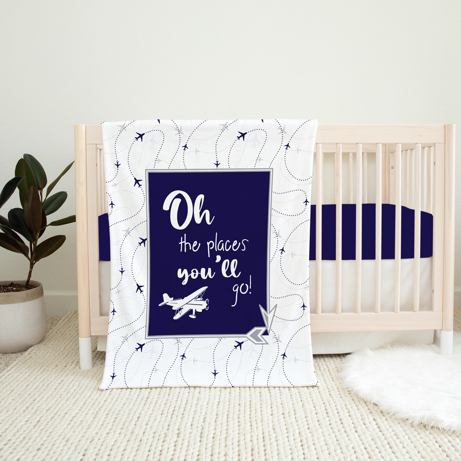 Airplane Nursery Bedding Airplane Crib Bedding Set Boy Crib Etsy