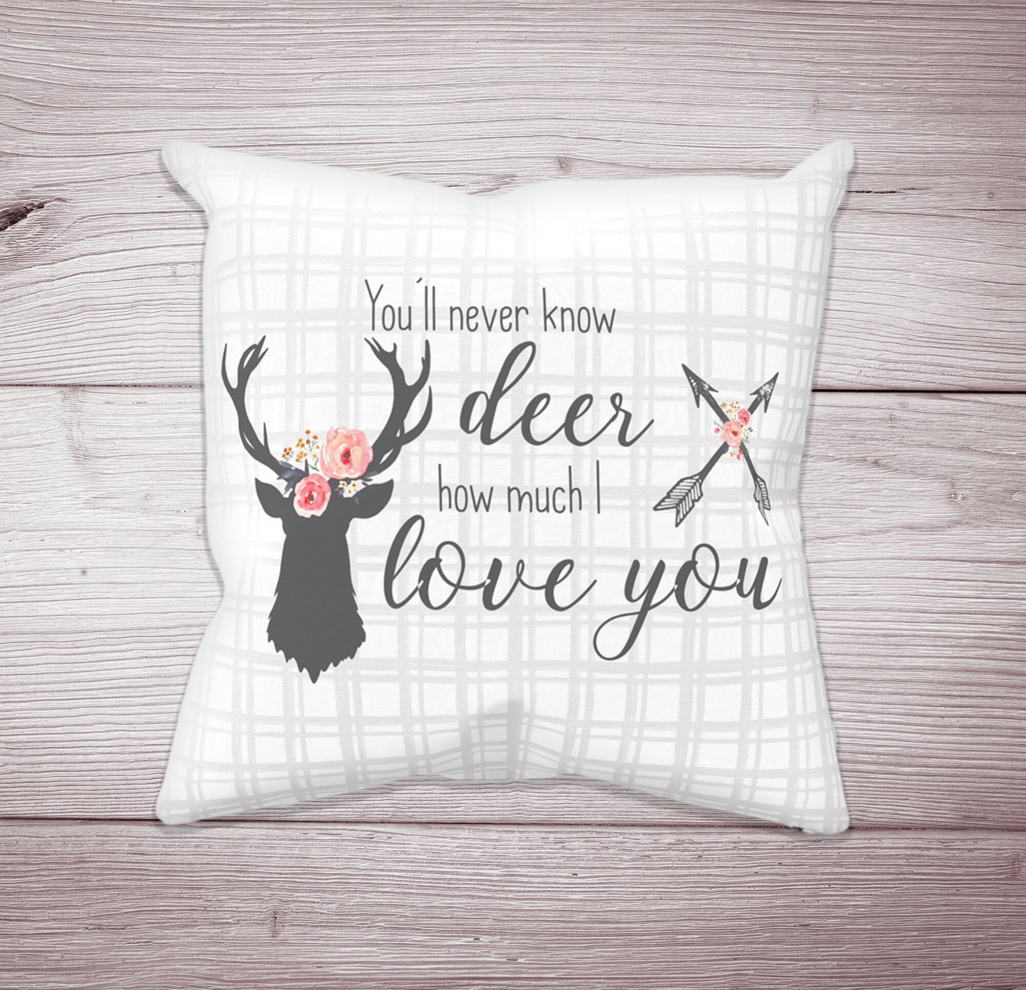 Deer Nursery Pillow Girl Woodland Nursery You'll Never Etsy