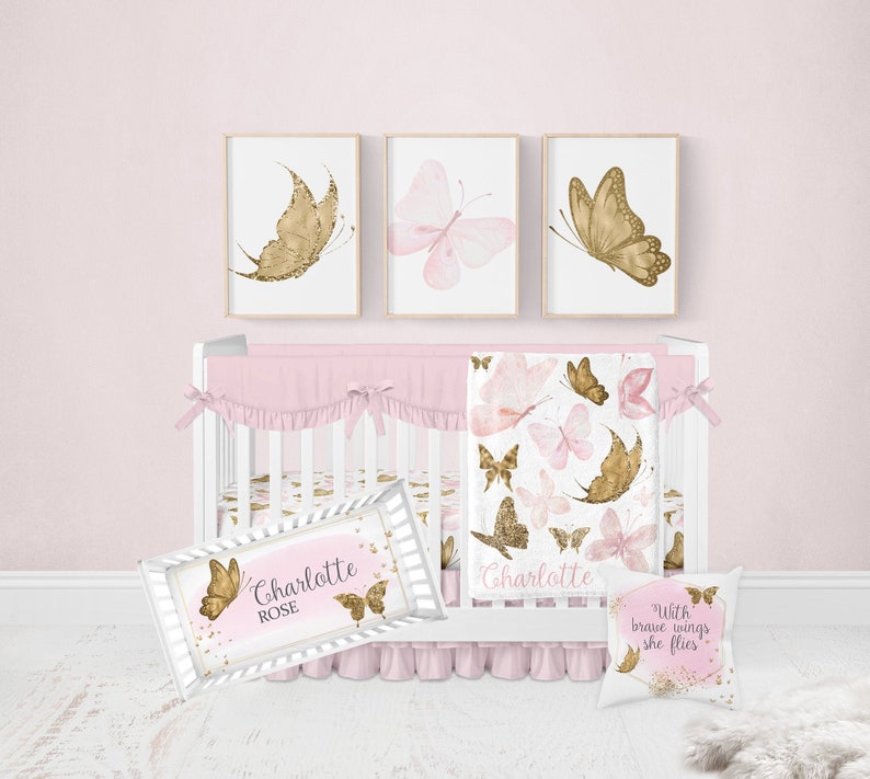 Butterfly Crib Bedding Set Butterfly Nursery Bedding Etsy