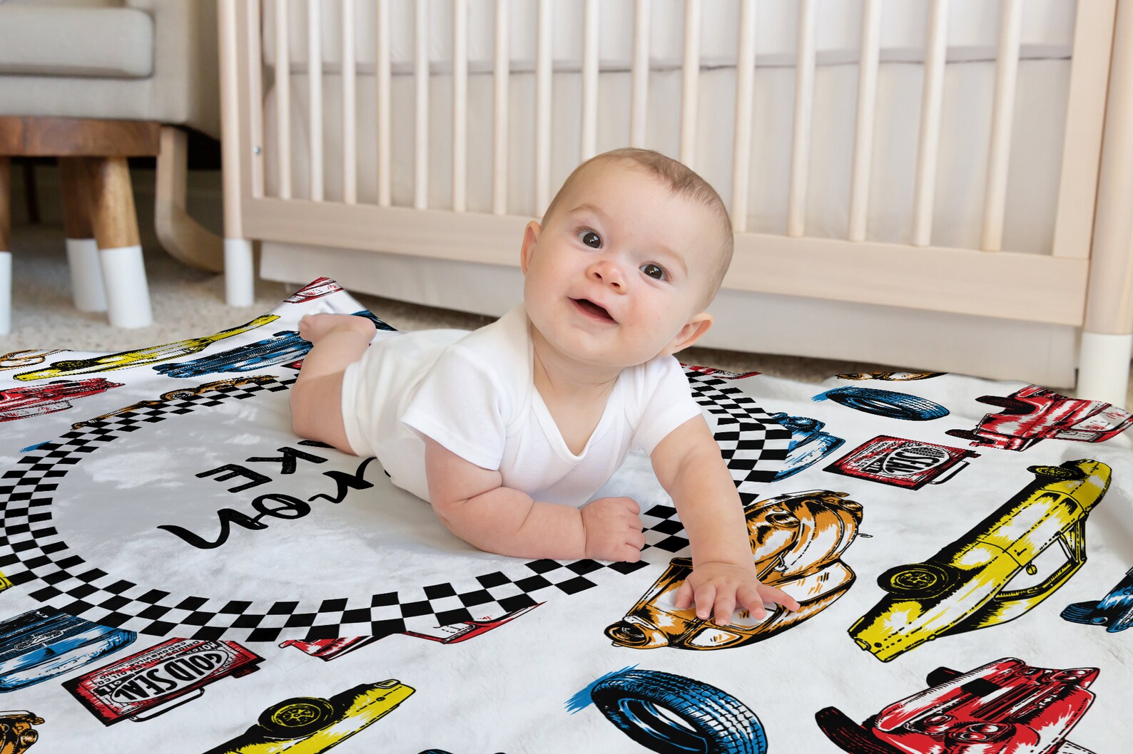 Personalized Car Baby Blanket Baby Shower Gift Car Blanket Etsy
