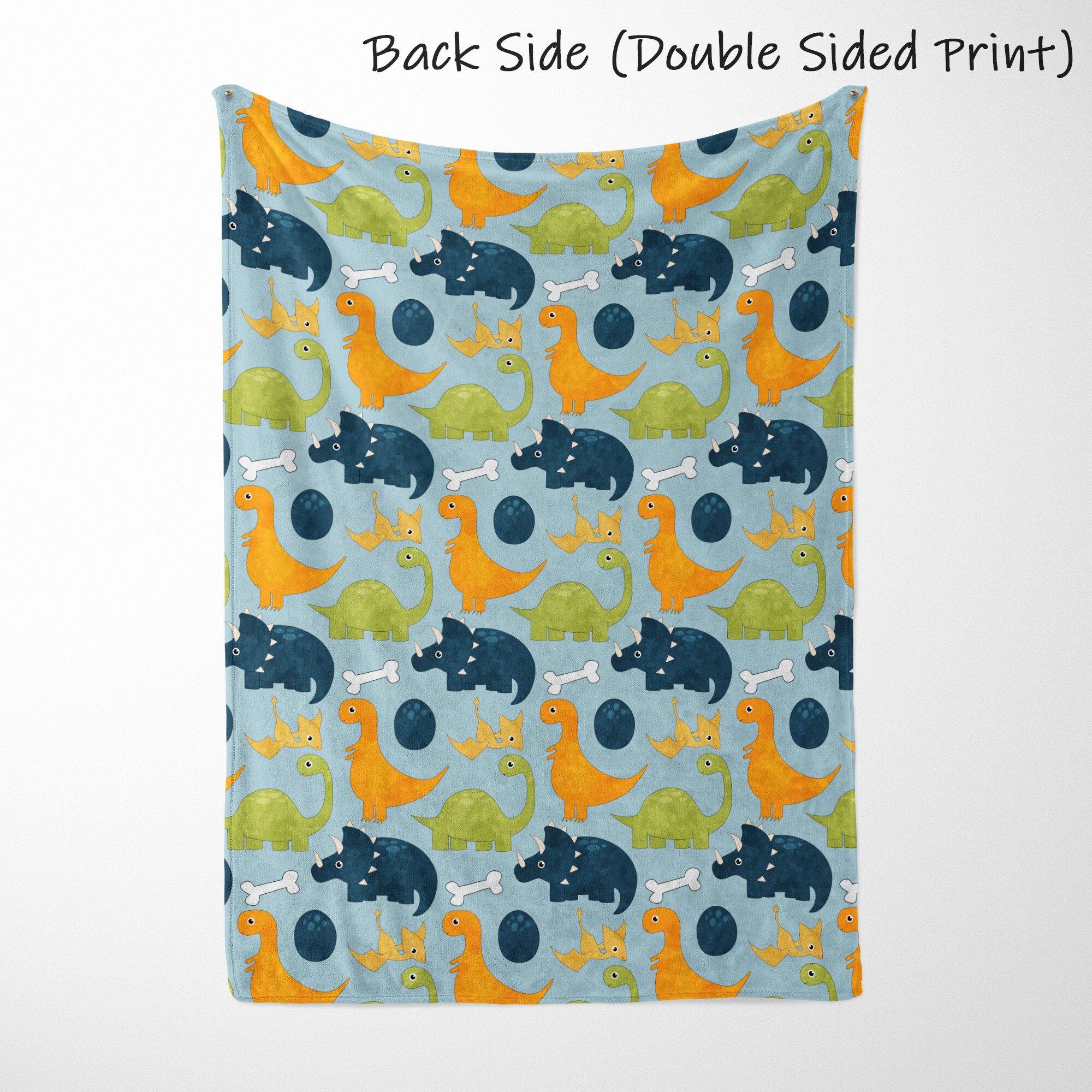 Personalized Dinosaur Blanket Dinosaur Baby Blanket Etsy