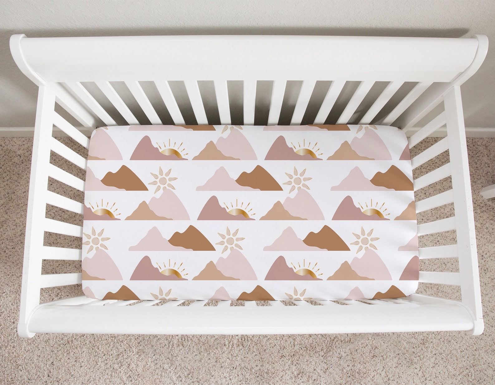 Boho Crib Bedding Set Girl Baby Girl Crib Bedding Sunshine Etsy