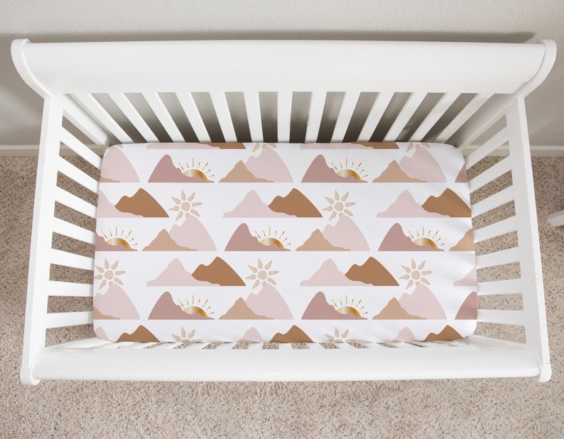 Boho Crib Bedding Set Girl Baby Girl Crib Bedding Sunshine Etsy