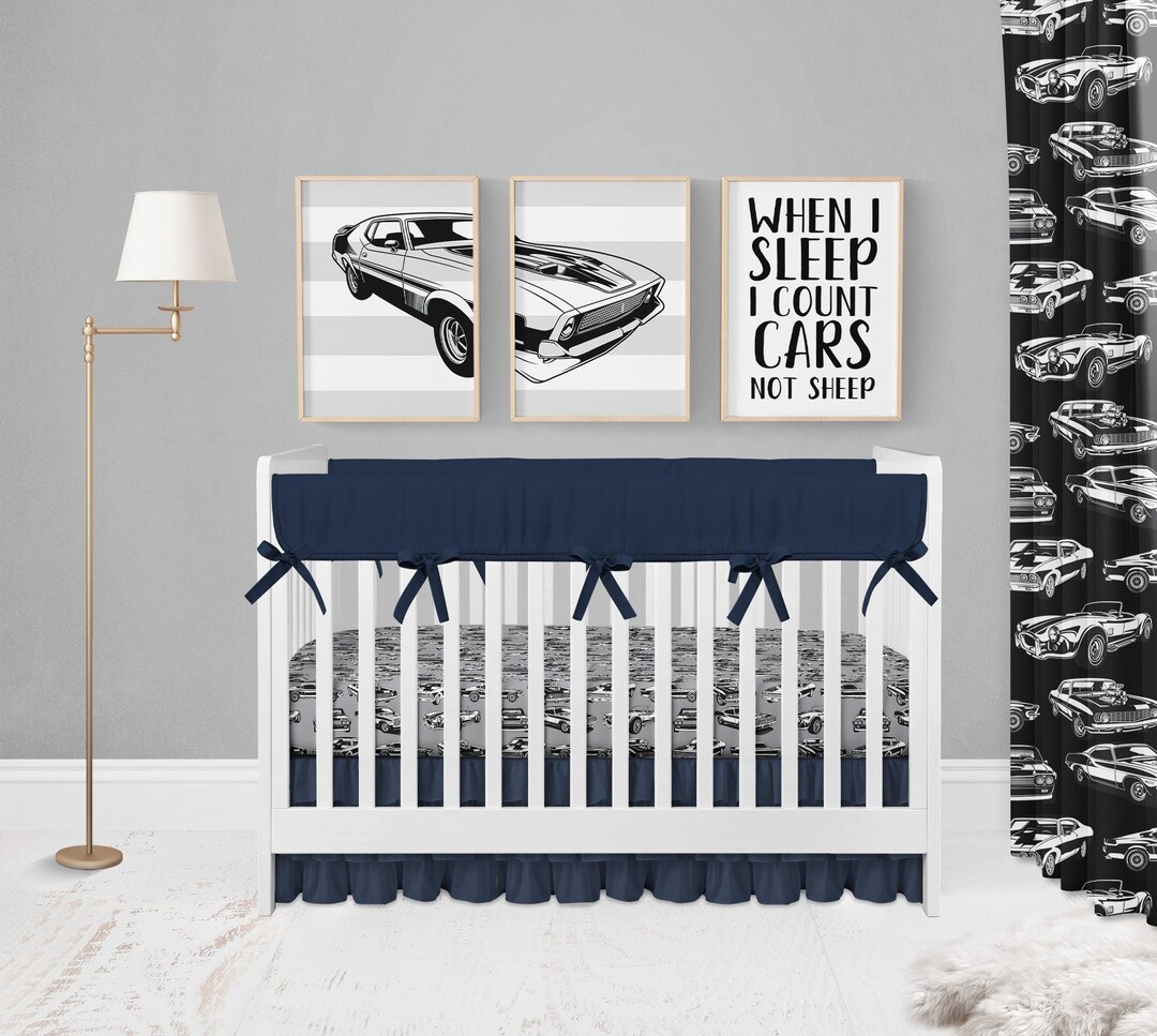 Car Nursery Prints, Boy Nursery Prints, Classic Car Nursery Decor Set