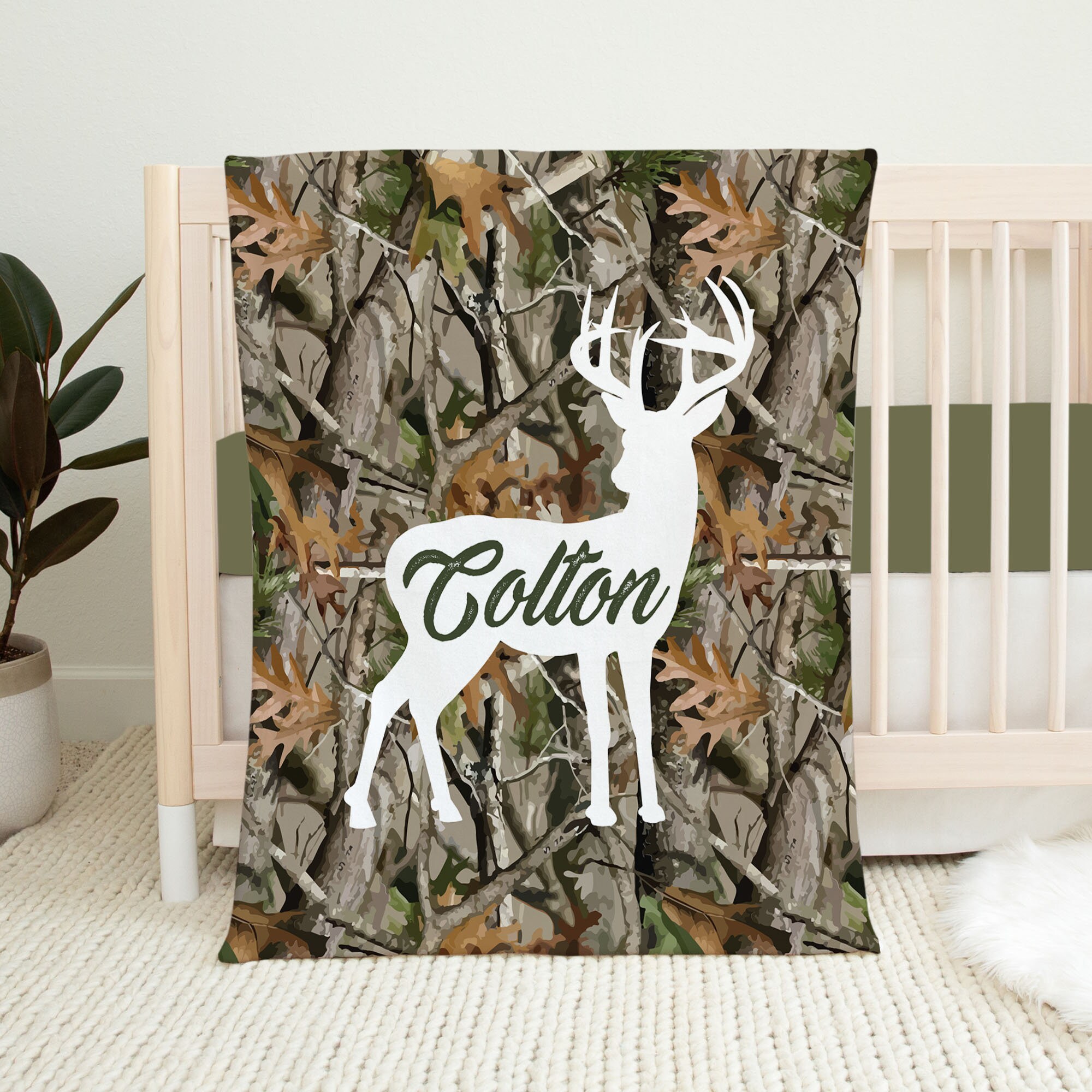 Camo Baby Blanket Deer Baby Blanket Personalized Baby Boy Blanket Baby Shower Gift Christmas Baby Boy Gift Baby Boy Crib Bedding Camo Etsy New Zealand