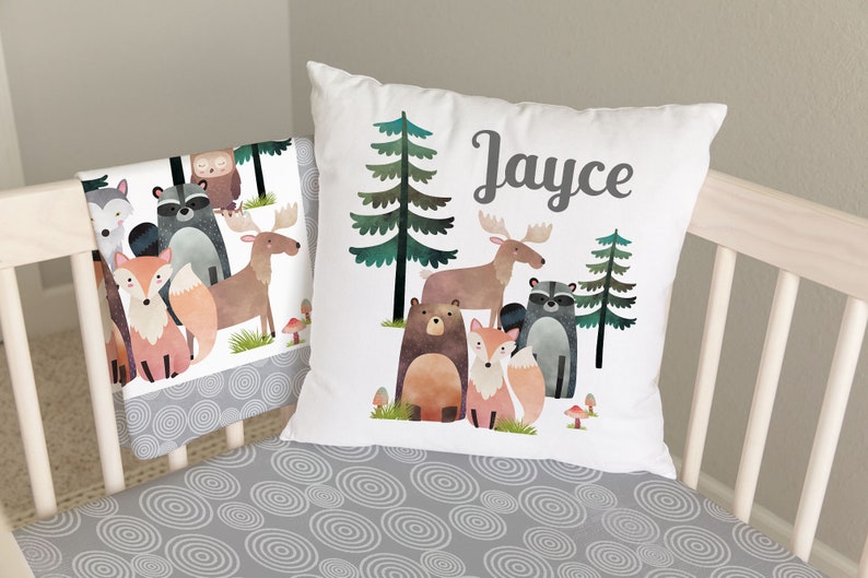 Woodland Crib Bedding Set Boy Baby Boy Crib Bedding Woodland Etsy