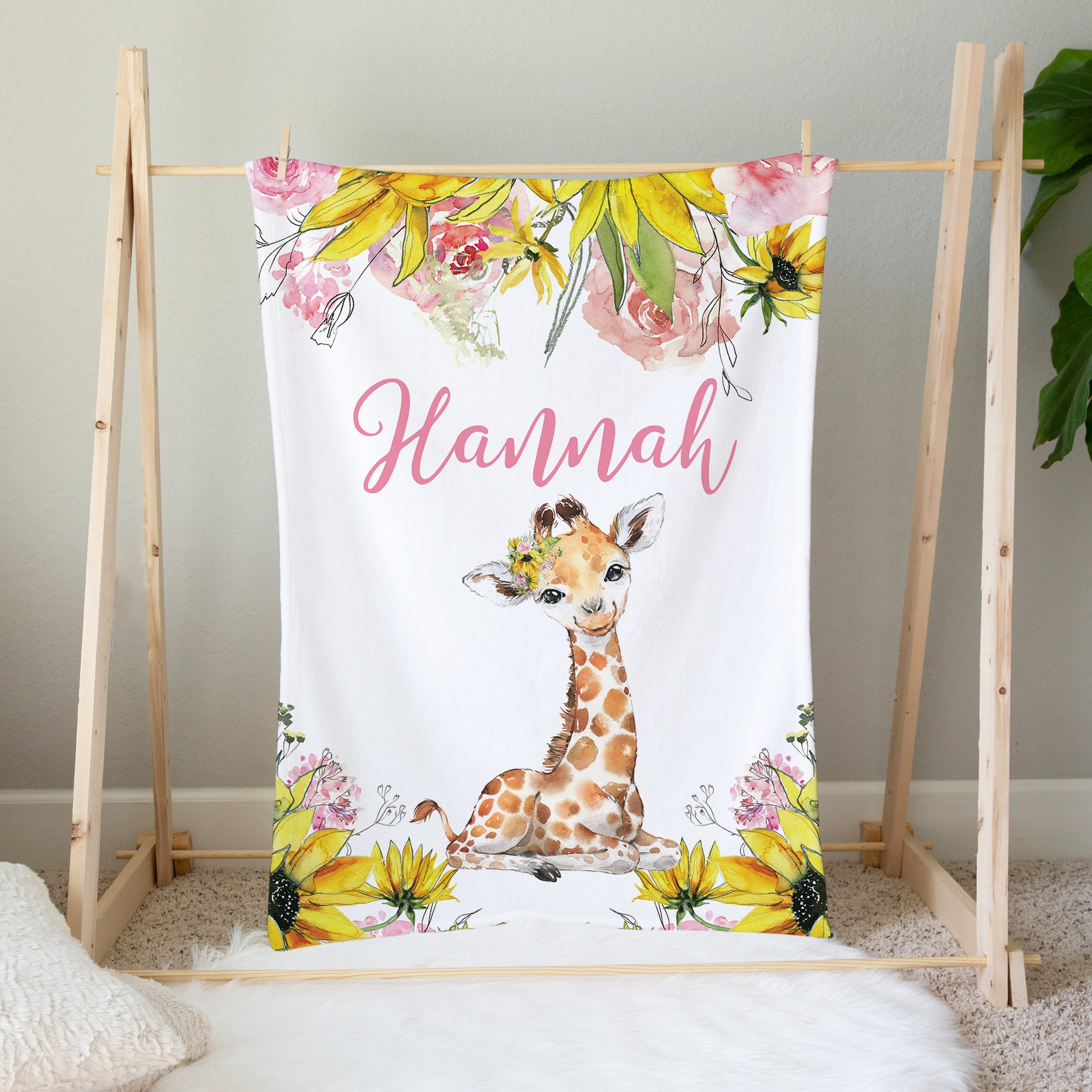 Giraffe Crib Bedding Set Sunflower Crib Bedding Floral Crib Etsy
