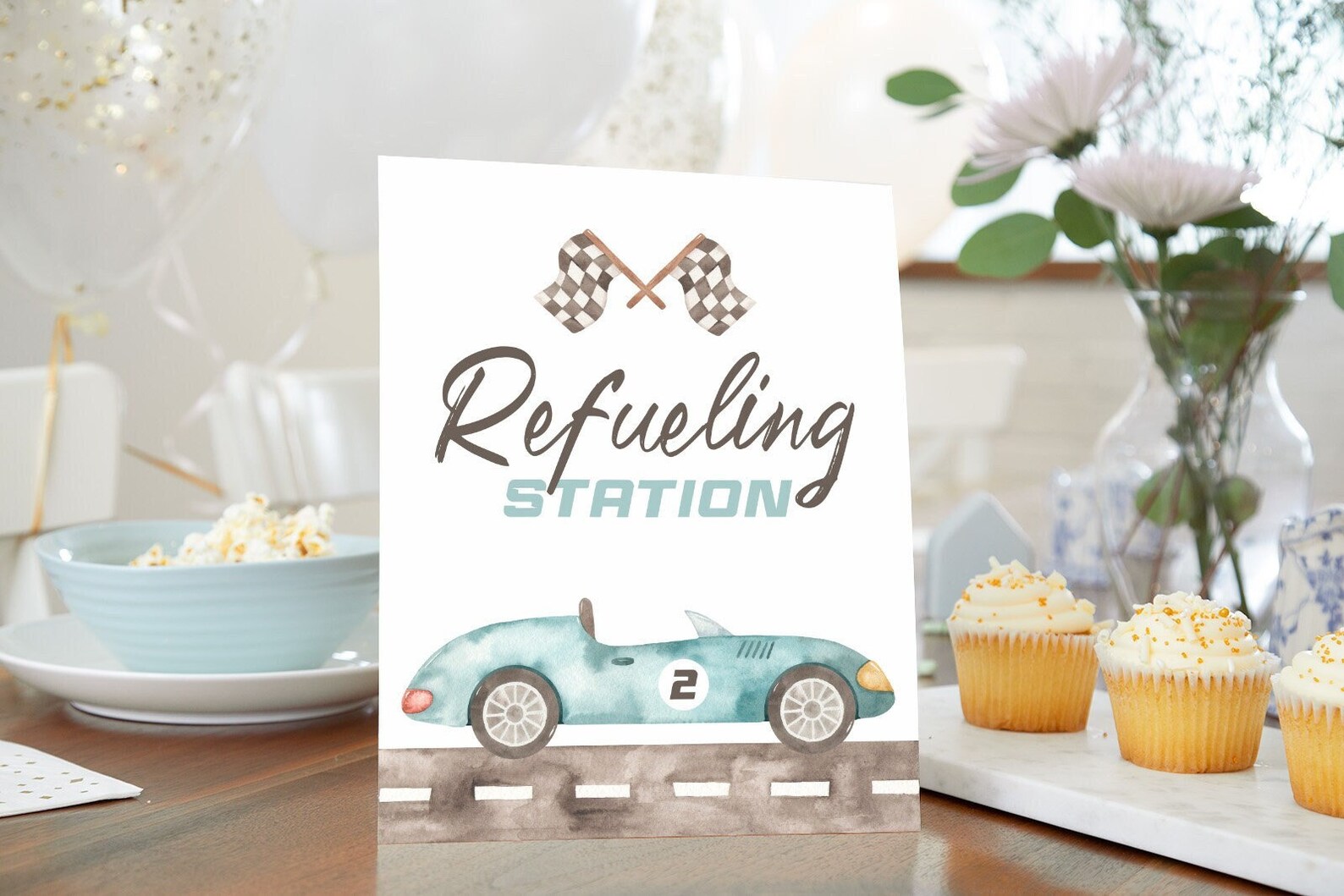 Fueling Station Race Car Sign Race Car Birthday Sign Two - Etsy