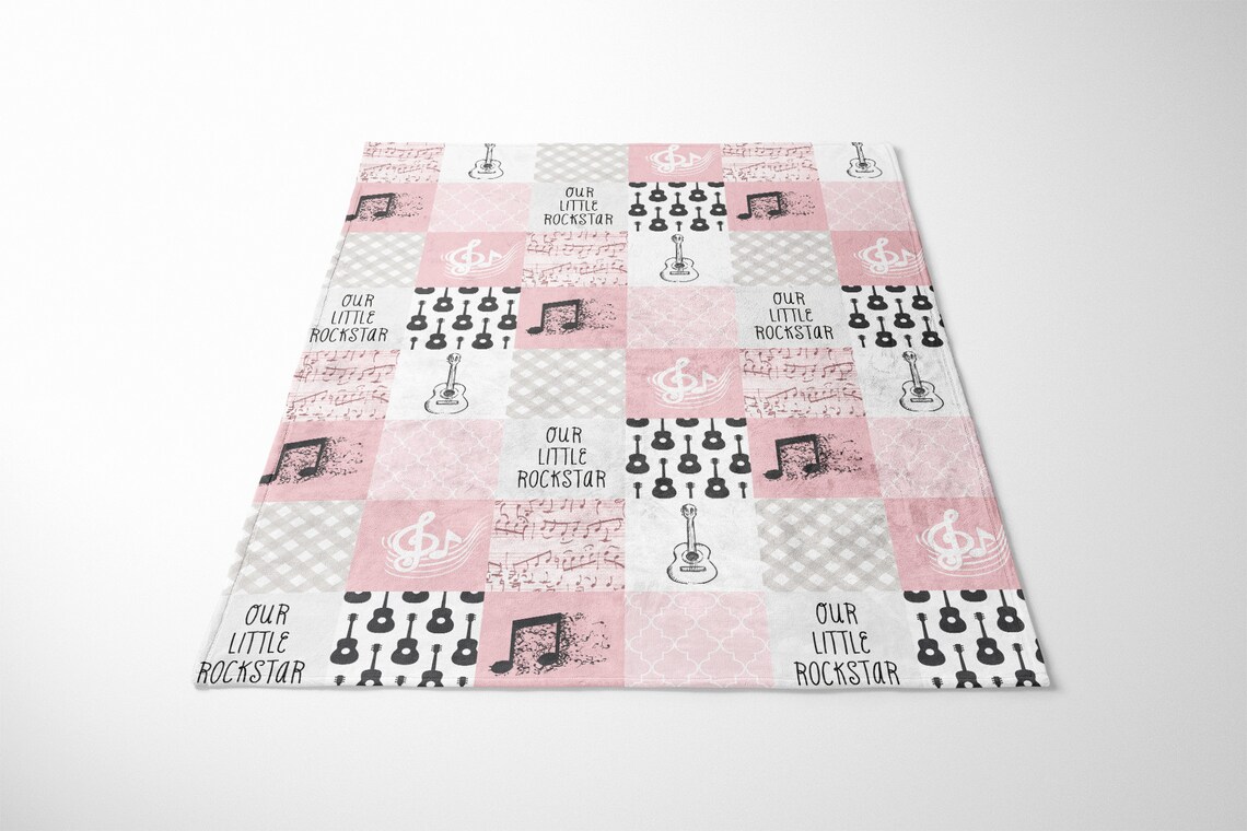 Guitar Crib Bedding Set Baby Girl Crib Bedding Set Pink Crib Etsy