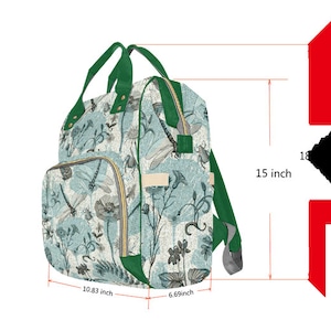 Custom Diaper Bag, Dinosaur Diaper Bag Multiuse Backpack, Boy Diaper Bag Backpack, Baby Shower Gift, Personalized Baby Bag Boy, New Mom Gift image 7