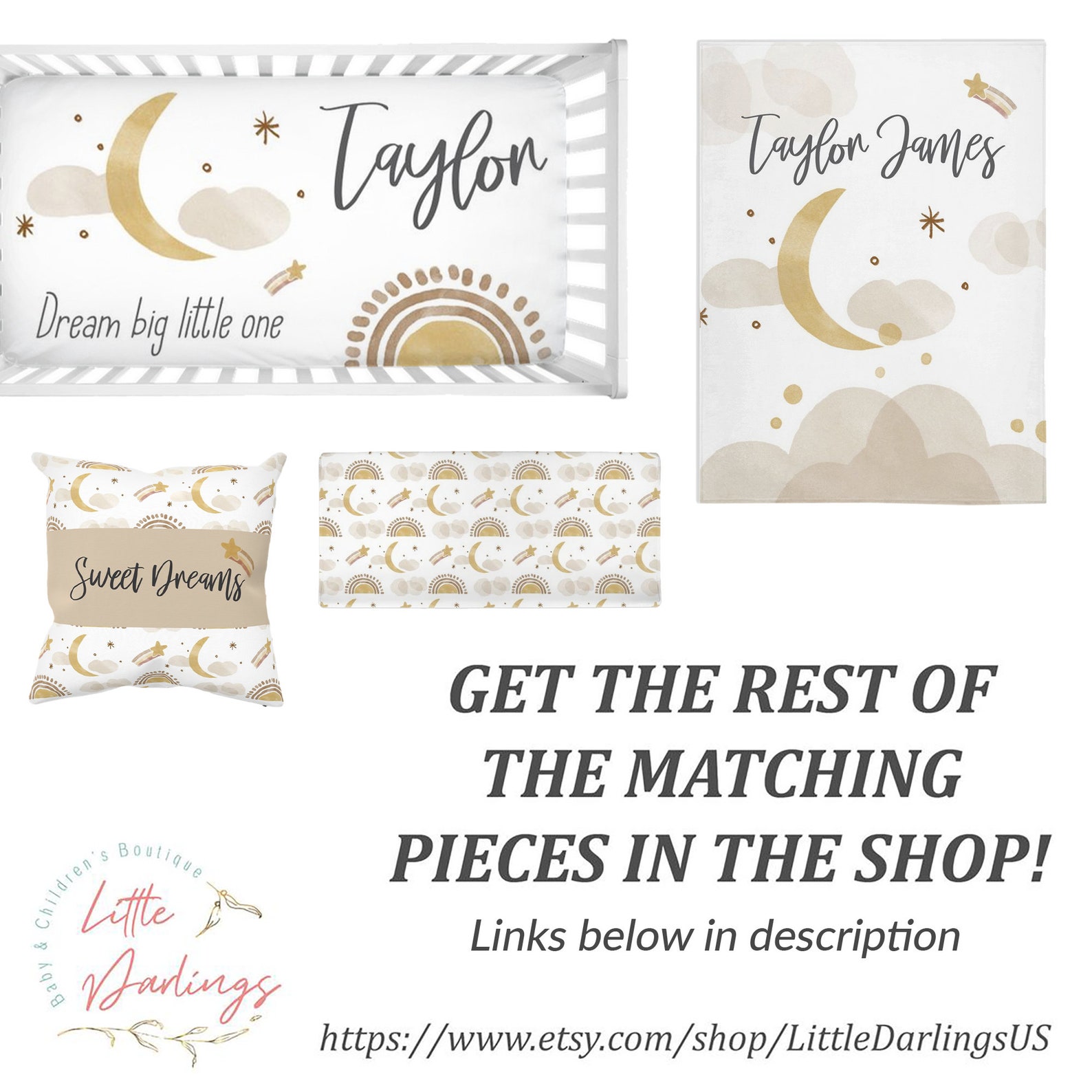 Boho Nursery Prints, Sun, Moon, Stars, Set of 3 Prints, Moon and Stars ...