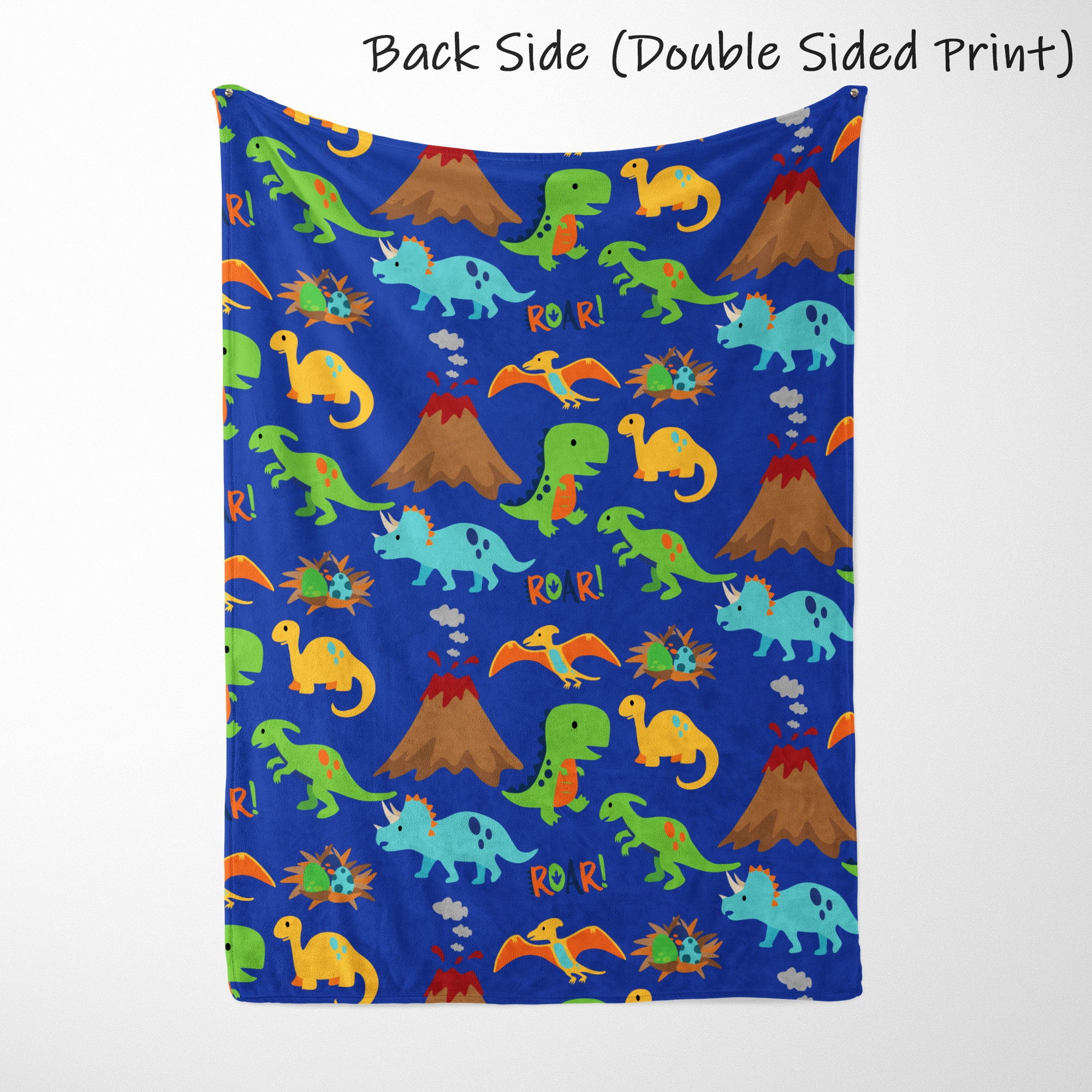 Personalized Dinosaur Baby Blanket Dinosaur Blanket Etsy