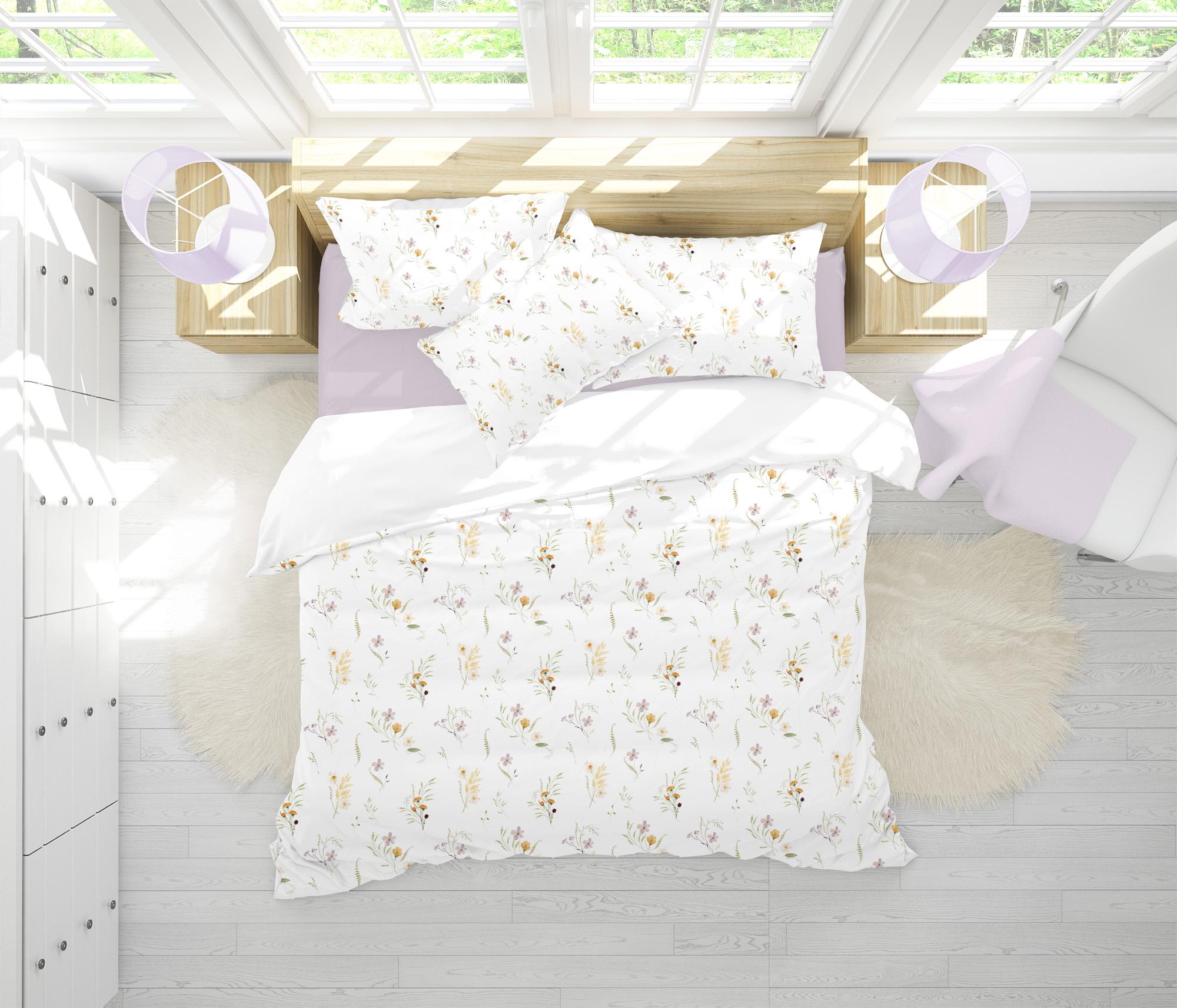 Dintszyayue Set copripiumino kaki per letto king size, 7 pezzi, con motivo floreale, color tortora, foglie verdi, morbido set di biancheria da letto per tutte le stagioni, con lenzuolo piatto