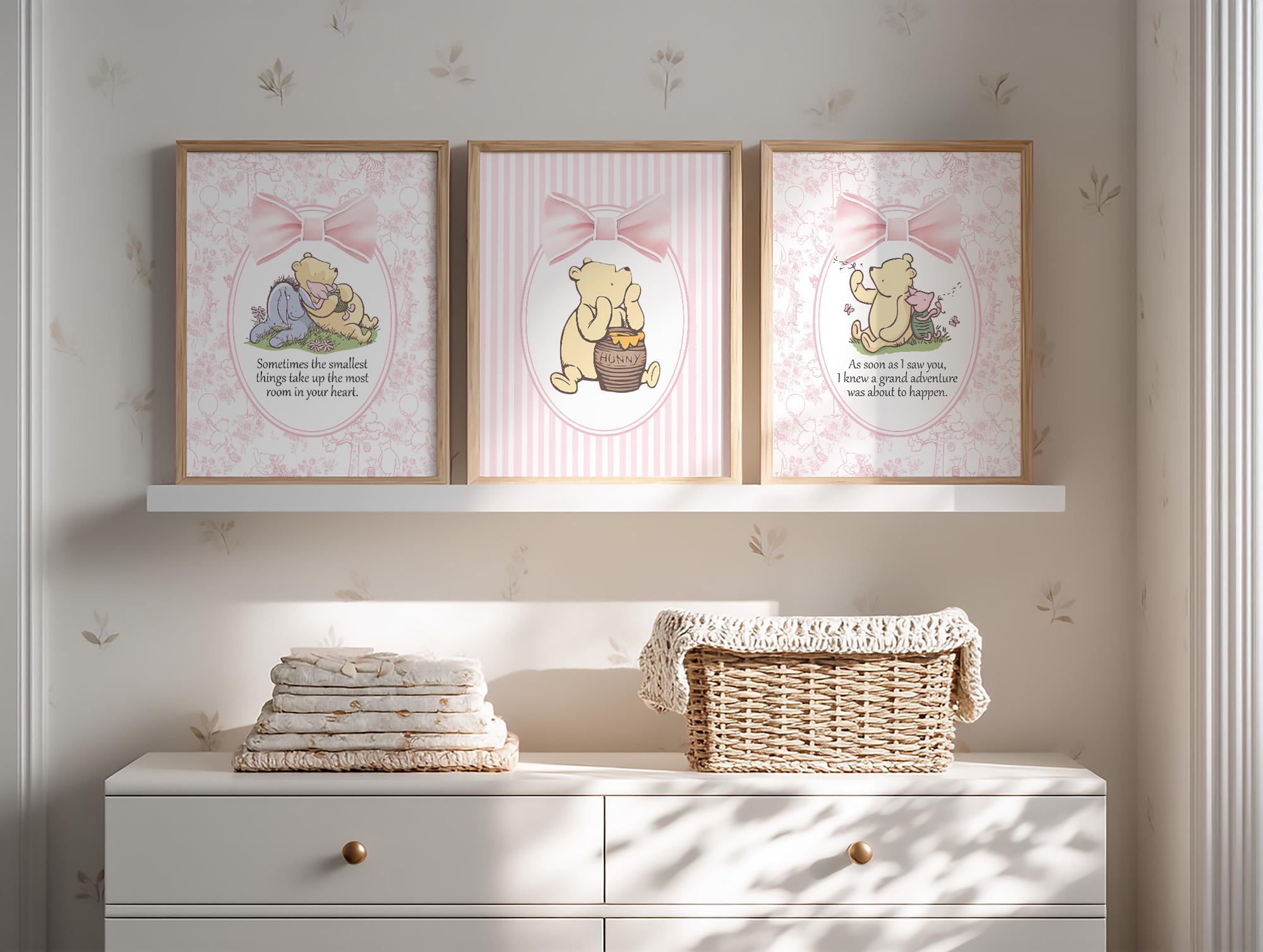 Winnie the Pooh Nursery Decor, Classic Winnie the Pooh Wall Decor