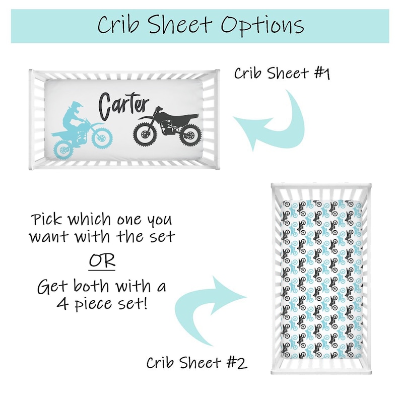 Dirt Bike Baby Bedding Set Motocross Crib Bedding Set Baby Etsy