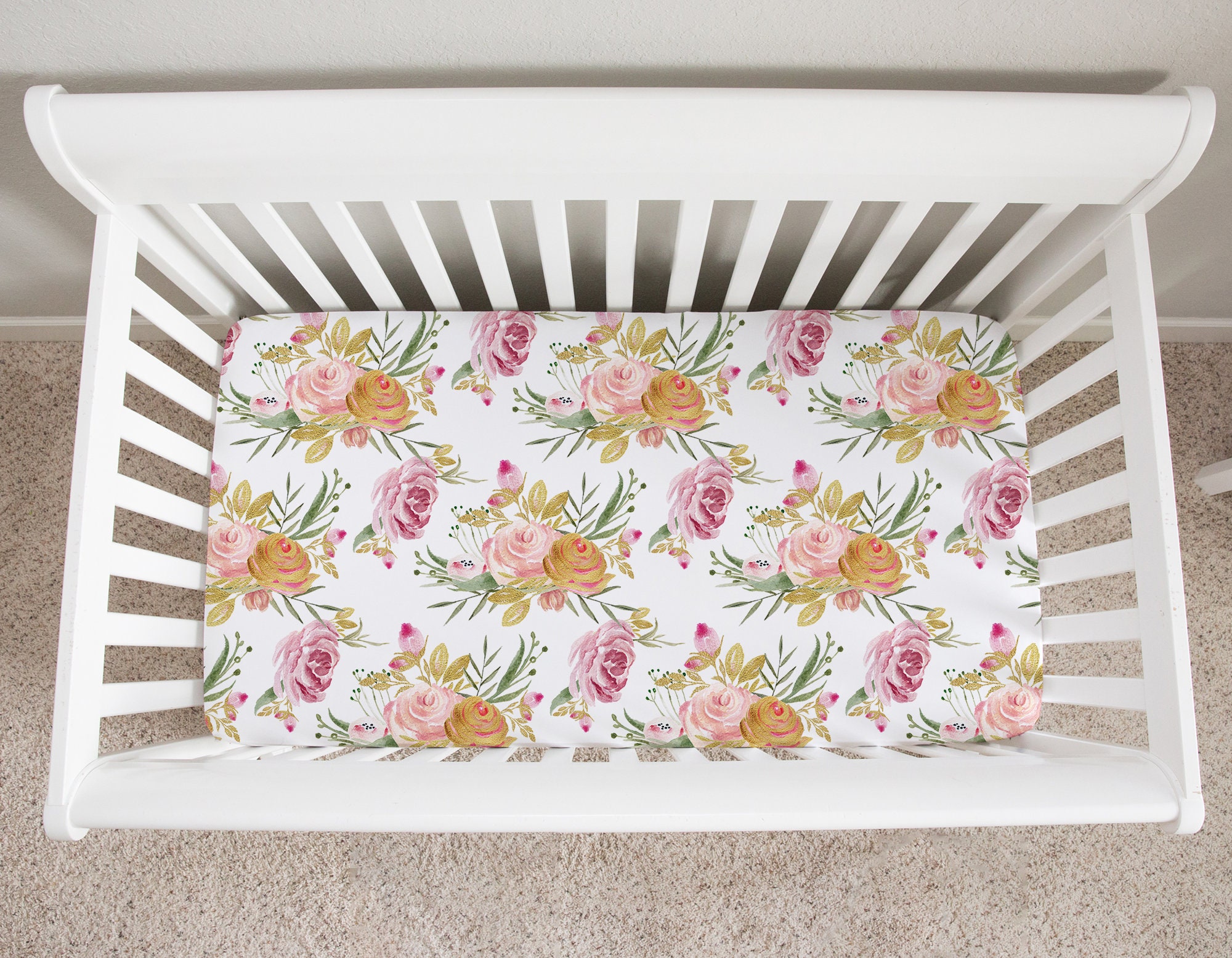 Elephant Crib Bedding Set Floral Girl Crib Bedding Floral Etsy