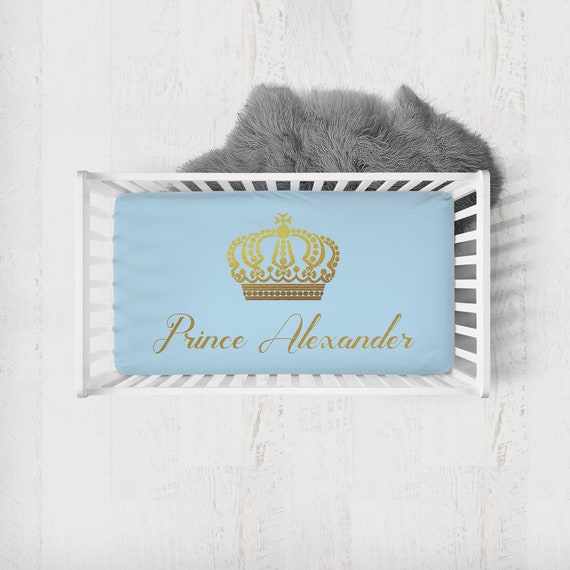 Baby Boy Crib Bedding Set Prince Crib Bedding Light Blue Crib Bedding Prince Nursery Bedding Prince Baby Blanket Gold Crib Sheets Boy Etsy UK