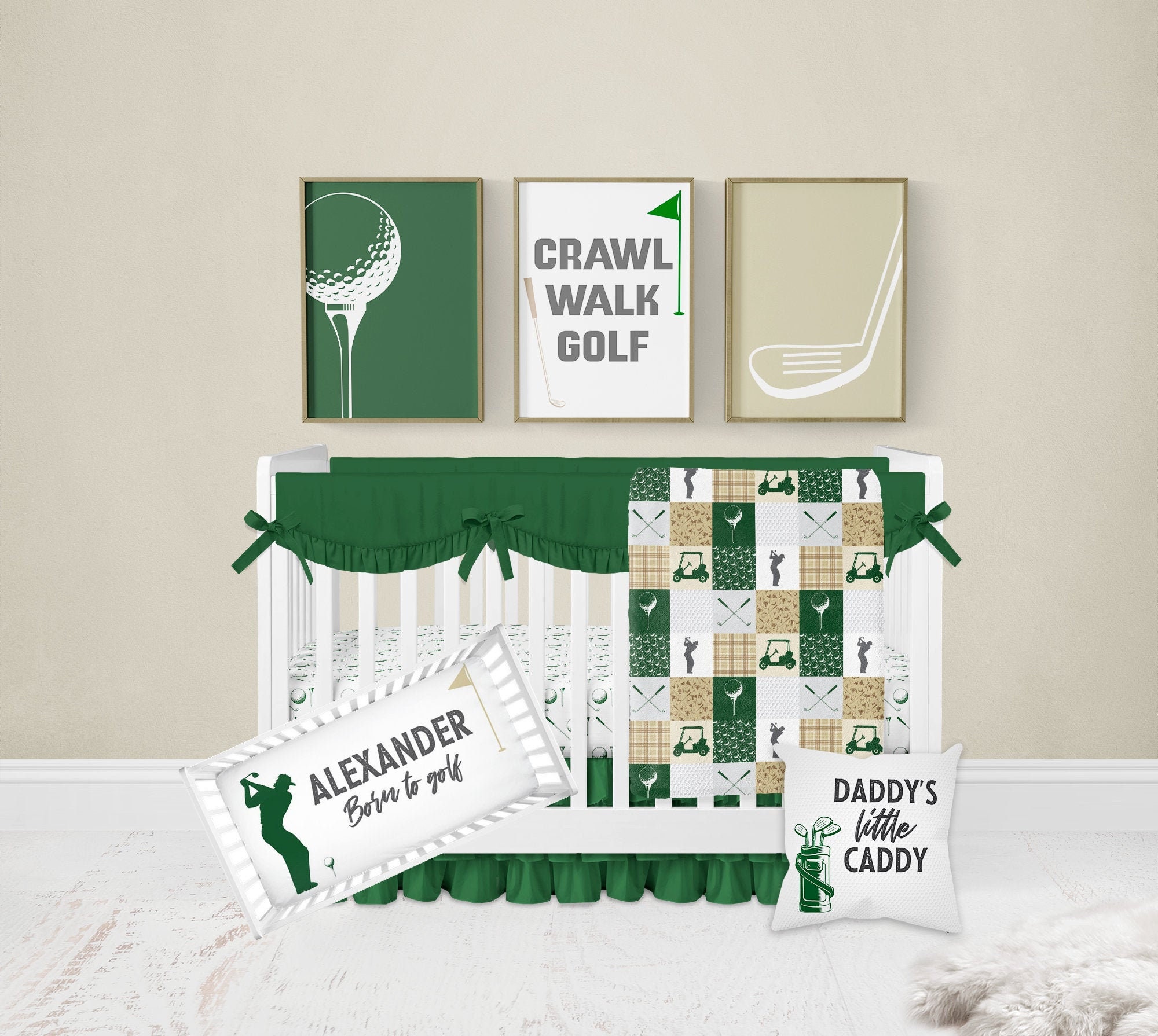 Golf Crib Bedding Set Baby Boy Crib Bedding Set Golf Baby Etsy