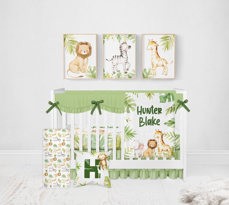 Safari Crib Sheet Safari Nursery Safari Animals Safari Crib Etsy