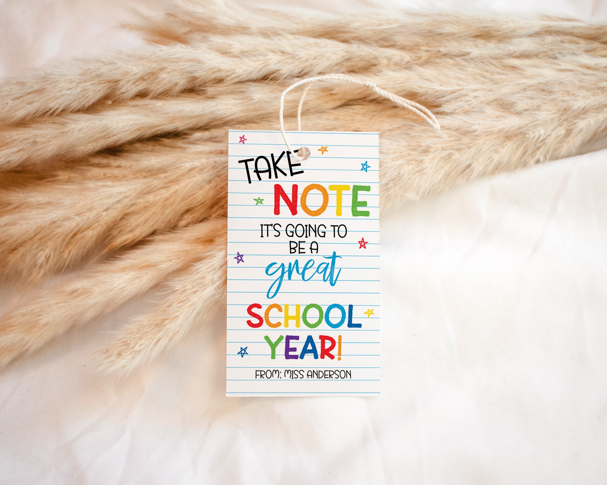 Back to School Tags, Take Note Tag, Pen Marker Gift for Teacher ...