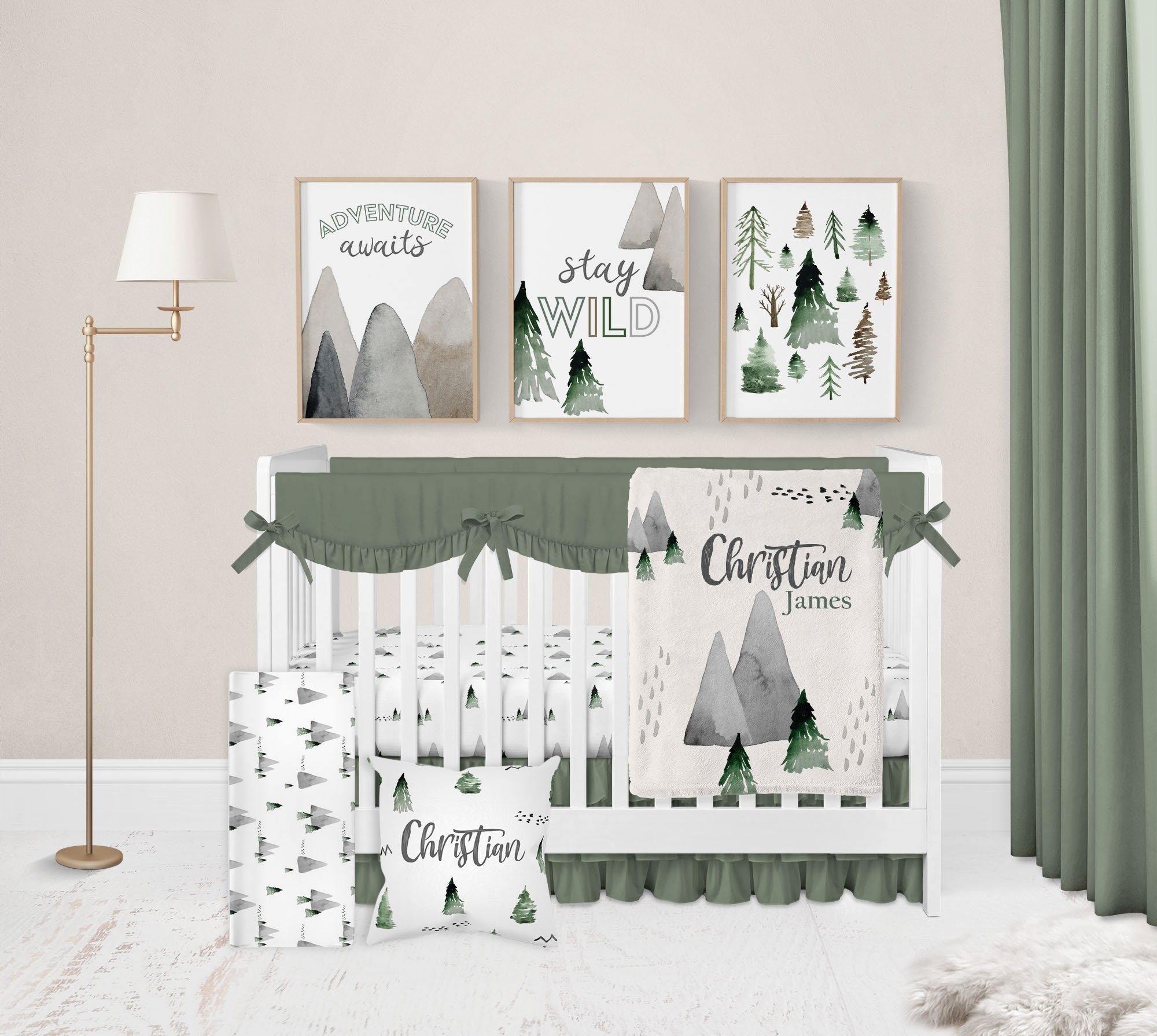 Woodland Crib Bedding Set Baby Boy Crib Bedding Set Woodland