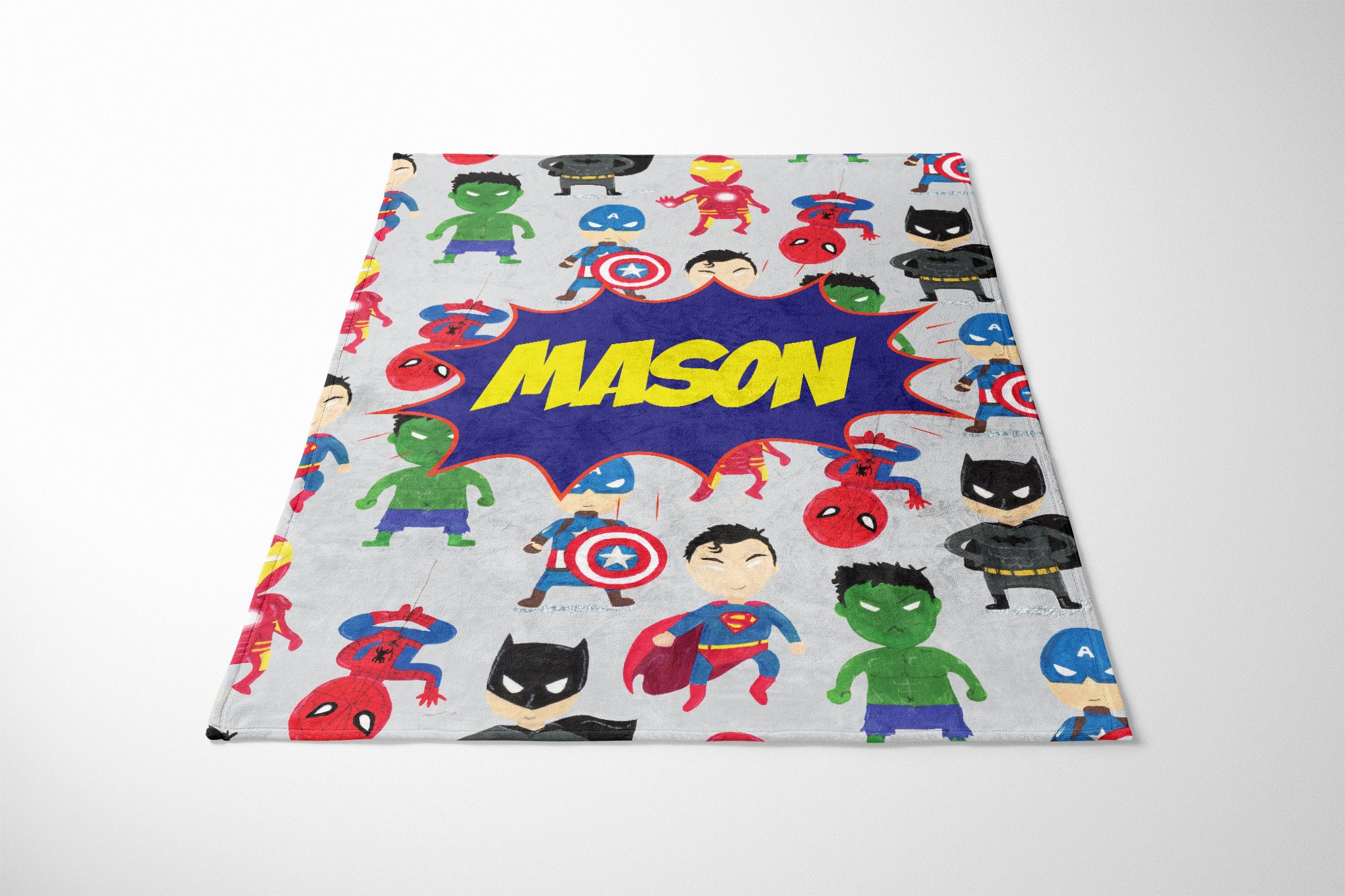 Personalized Super Hero Blanket Hero Baby Blanket Superhero Etsy