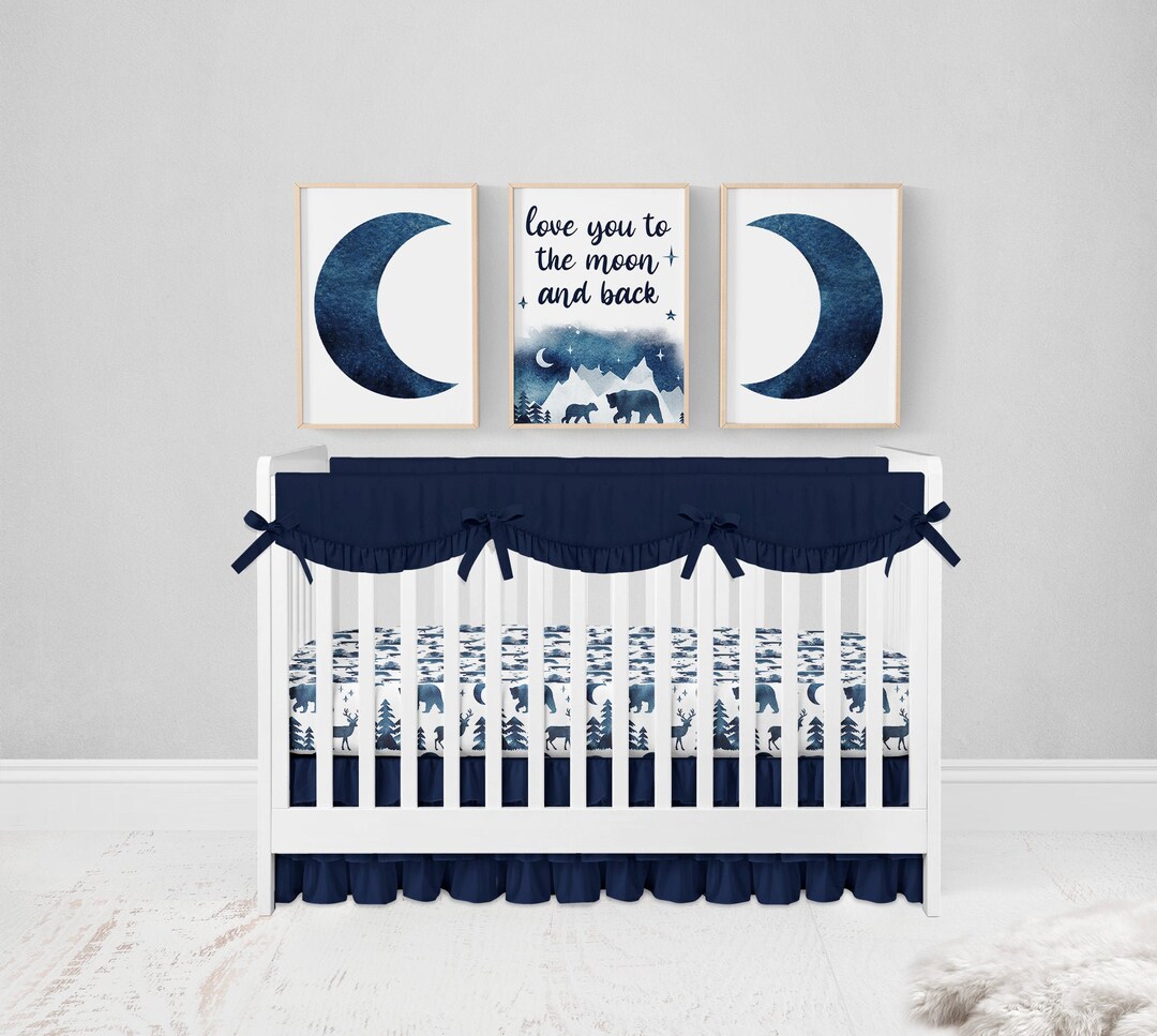 Moon Nursery Prints, Love You to the Moon and Back, Woodland Nursery ...