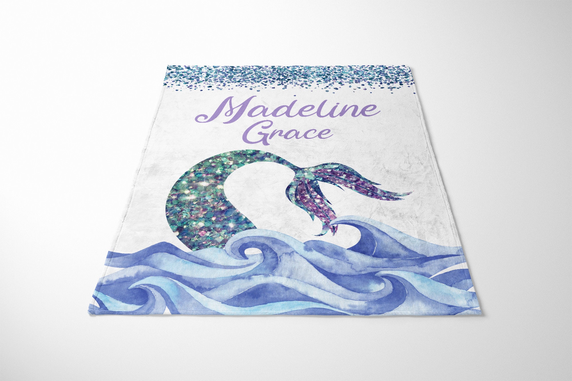 Personalized Mermaid Baby Blanket Baby Girl Blanket Mermaid Etsy