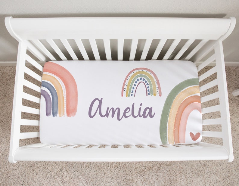 You Are My Sunshine Rainbow Nursery Bedding Set Rainbow Crib Etsy
