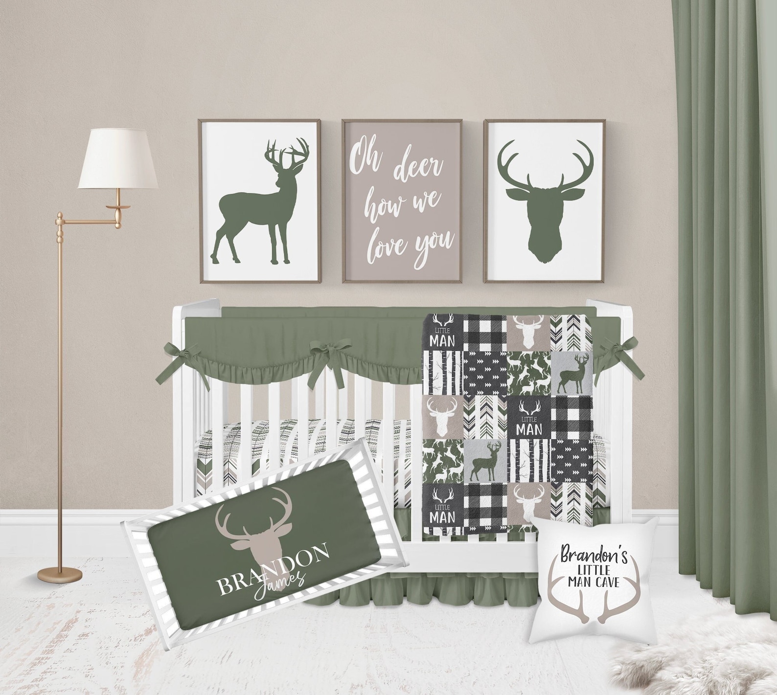 Woodland Crib Bedding Set Boy Crib Bedding Woodland Nursery Etsy