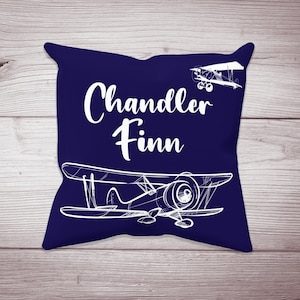 Personalized Airplane Nursery Pillow, Airplane Crib Bedding Airplane Nursery Decor, Boy Crib Bedding Airplane Baby Bedding, Baby Shower Gift