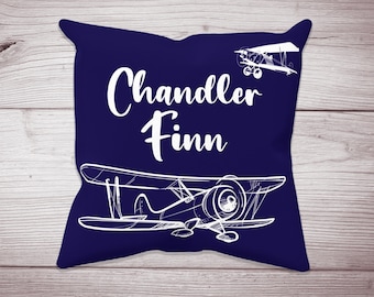 Personalized Airplane Nursery Pillow, Airplane Crib Bedding Airplane Nursery Decor, Boy Crib Bedding Airplane Baby Bedding, Baby Shower Gift