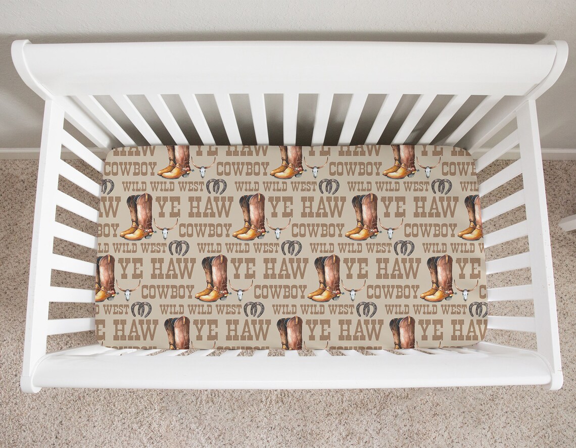 Cowboy Crib Bedding Set Baby Boy Crib Bedding Set Cowboy Etsy