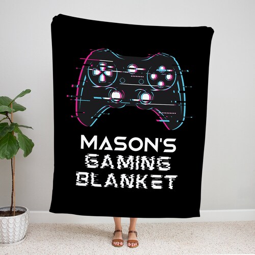 Personalized Gaming Blanket Gamer Blanket Video Game Etsy