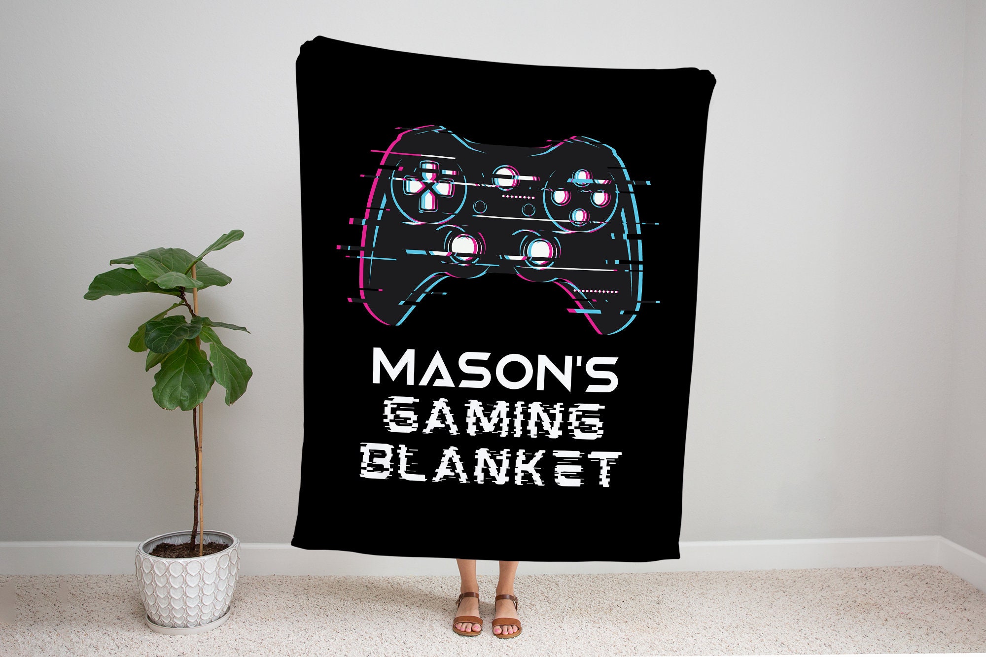 Personalized Gaming Blanket Gamer Blanket Video Game Etsy