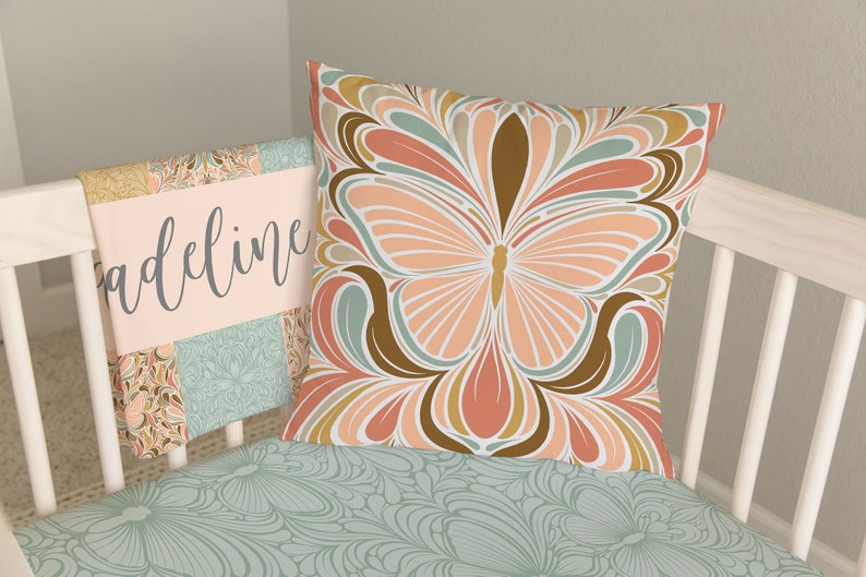 Boho Crib Bedding Set Girl Crib Sheets Girl Boho Floral Etsy