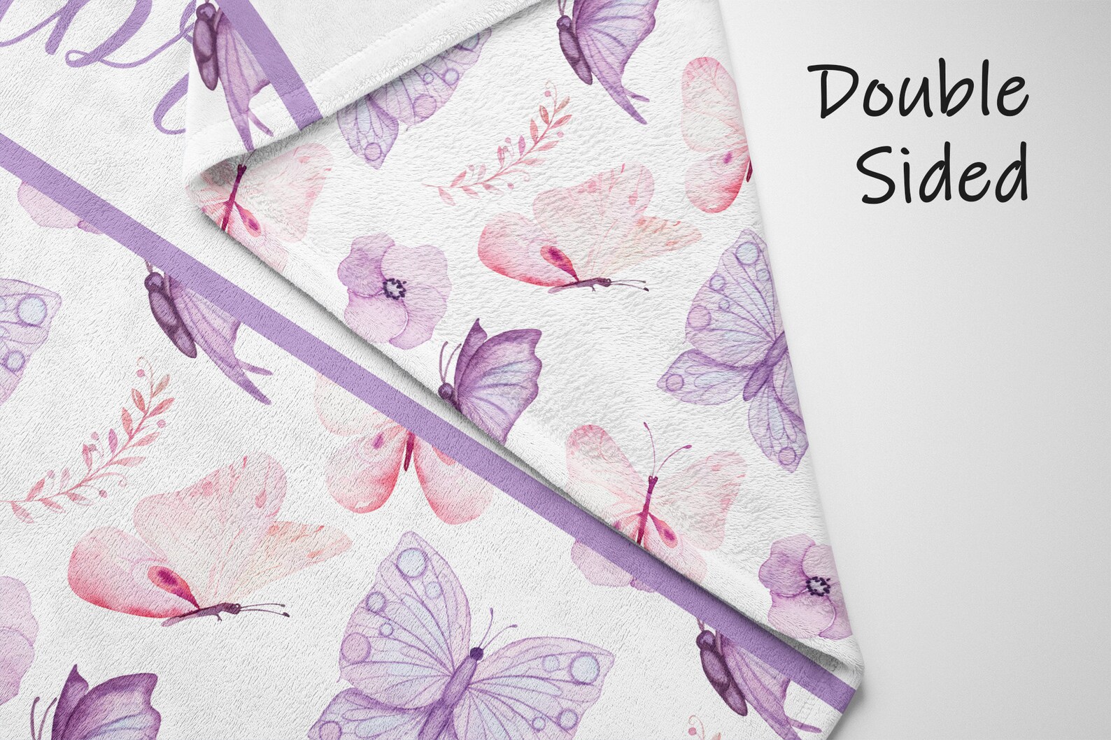 Personalized Butterfly Baby Blanket Baby Girl Blanket Baby Etsy