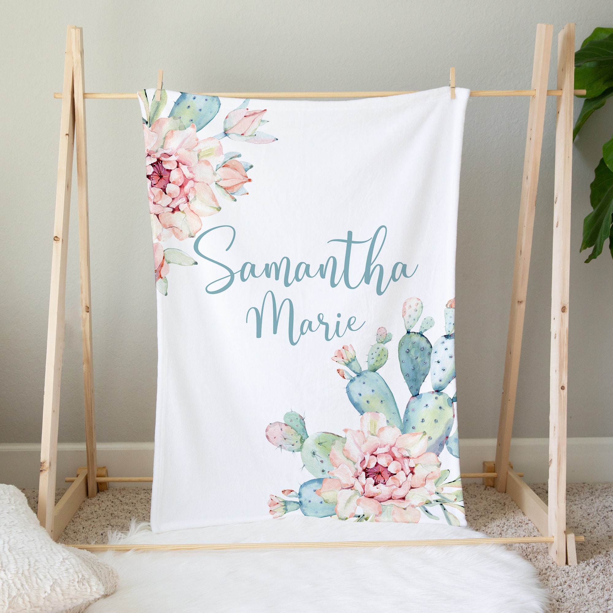 Cactus Crib Bedding Set Cactus Nursery Bedding Baby Girl Etsy