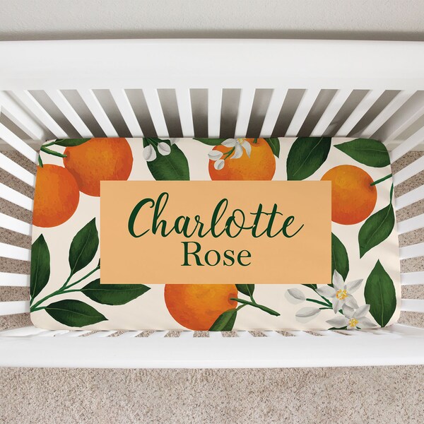 Orange Crib Sheets Etsy